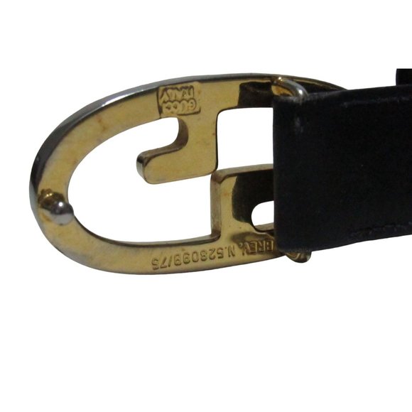 Gucci Navy Guccissima Leather Belt w a Two-tone GG Buckle - Picture 13 of 16
